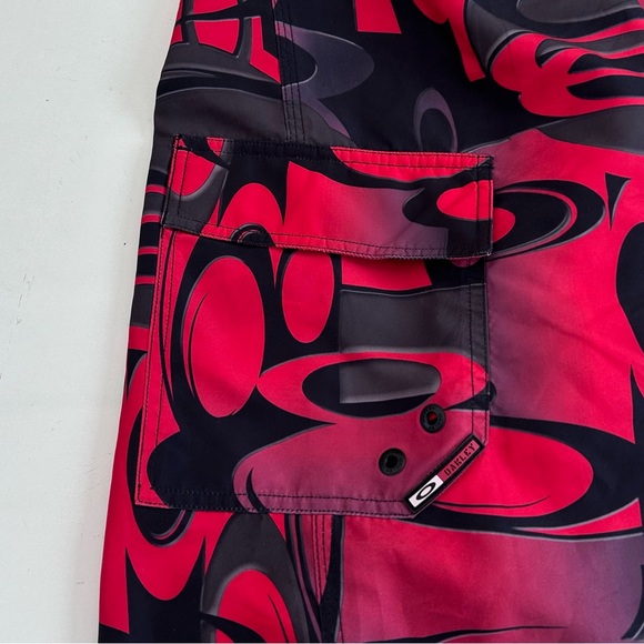 Vintage 90’s Oakley Software Board Shorts Size Men’s 38 W 2000’s All Over Print - Picture 5 of 9